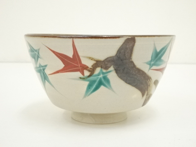 道具 ] - 道具 犬山焼 犬山本窯 尾関作十郎造 雲錦手茶碗（共箱